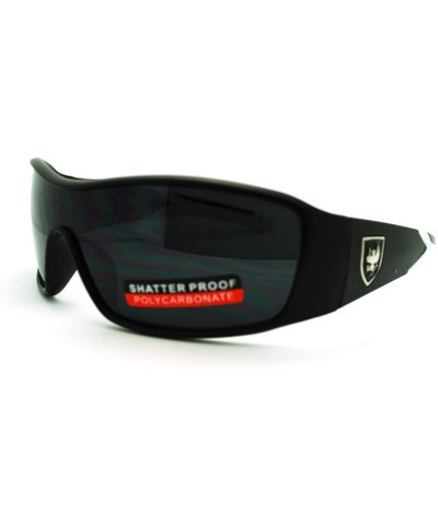Wrap Men's Lite Weight Sports Sunglasses Oval Rectangular Wrap - Black White - CK11N870UMH $7.72