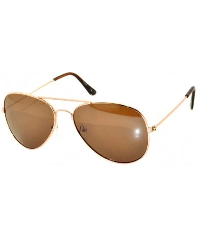 Aviator Aviator Style Sunglasses Colored Lens Metal Frame UV 400 Men Women - \ Gold Frame - CY11T6BPQL9 $9.26