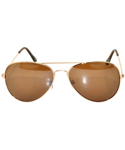 Aviator Aviator Style Sunglasses Colored Lens Metal Frame UV 400 Men Women - \ Gold Frame - CY11T6BPQL9 $9.26