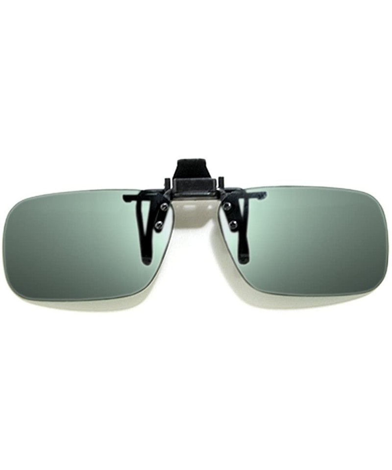 Rectangular Rectangle Polarized Flip-Ups 55mm CME96 with Grey or Brown Tint - Black - CL11M2CDWB5 $7.80