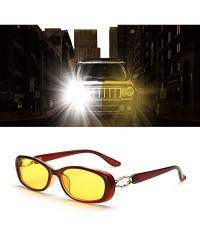 Oval Anti-Blue Light Night Vision Glasses Radiation Protection Fashion Oval Small Driving Sunglasses for women - C4 - CN186XY...