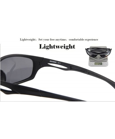 Sport Pro Sports Sunglasses Light- Flexible 100% UV Protection - Black - C618E6Q9S9E $13.97