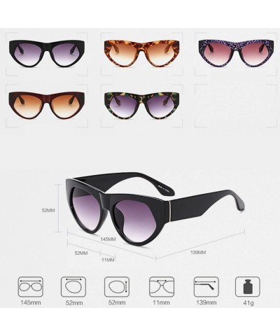 Oversized Retro cat eye sunglasses Oversized frame for Men Women UV Protection - Purple - CD18DWD4EHY $11.78