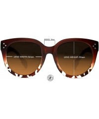 Oval Bifocal Sunglasses for Women Oversized Reading Round Readers Under the Sun - Brown - CD189AN8GU6 $27.11