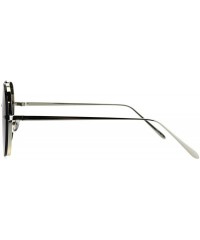 Rimless Panel Color Mirror Lens Rimless Metal Rim Pilots Sunglasses - Silver Mirror - CB185YHO54E $23.72