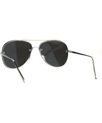 Rimless Panel Color Mirror Lens Rimless Metal Rim Pilots Sunglasses - Silver Mirror - CB185YHO54E $23.72