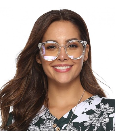 Oversized Fashion Design Oversized Round Women Sunglasses UV400 B2463 - Transparent - C918M9EQXQR $15.21