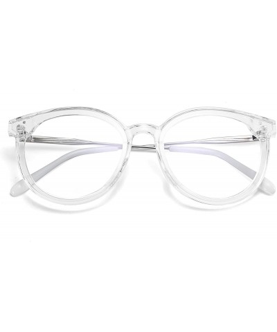 Oversized Fashion Design Oversized Round Women Sunglasses UV400 B2463 - Transparent - C918M9EQXQR $25.83