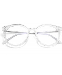 Oversized Fashion Design Oversized Round Women Sunglasses UV400 B2463 - Transparent - C918M9EQXQR $25.83