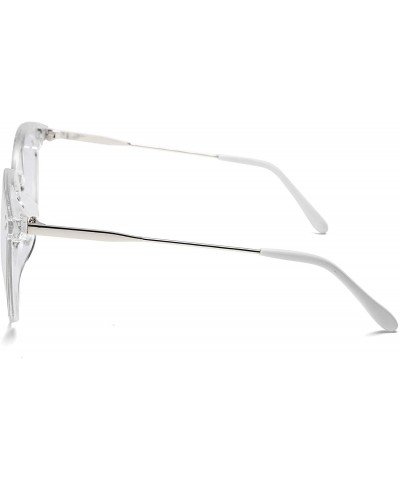 Oversized Fashion Design Oversized Round Women Sunglasses UV400 B2463 - Transparent - C918M9EQXQR $25.83