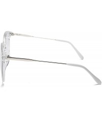 Oversized Fashion Design Oversized Round Women Sunglasses UV400 B2463 - Transparent - C918M9EQXQR $25.83
