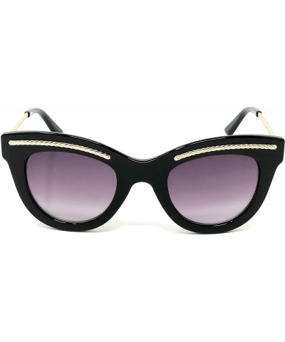 Oversized Womens Sunglasses 100% UV Protection - See Shapes & Colors - Black With Gold - CI18RRW7GNE $14.25
