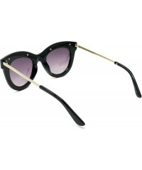 Oversized Womens Sunglasses 100% UV Protection - See Shapes & Colors - Black With Gold - CI18RRW7GNE $14.25