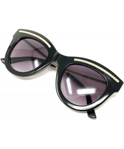 Oversized Womens Sunglasses 100% UV Protection - See Shapes & Colors - Black With Gold - CI18RRW7GNE $14.25