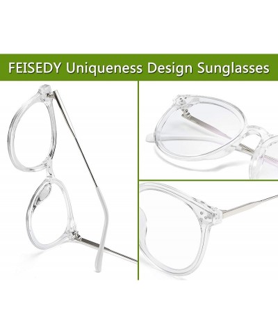 Oversized Fashion Design Oversized Round Women Sunglasses UV400 B2463 - Transparent - C918M9EQXQR $25.83