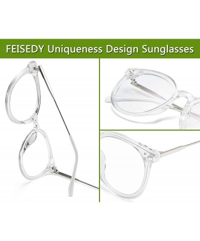 Oversized Fashion Design Oversized Round Women Sunglasses UV400 B2463 - Transparent - C918M9EQXQR $15.21