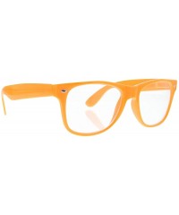 Wayfarer Halloween Costume Glasses for Women and Men Clear Lens Nerd - Orange - CW180UIIU00 $12.04