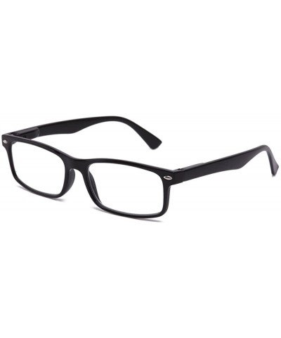 Semi-rimless Unisex Translucent Simple Design No Logo Clear Lens Glasses Squared Fashion Frames - 2 Pack Black & Matte Black ...