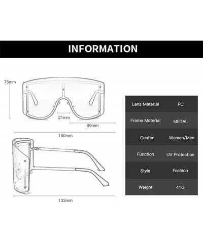 Oversized Oversized Gradient Sunglasses Anti-UV400 Cycling Goggle Men Women for Driving Fishing Baseball Running Hiking - C71...