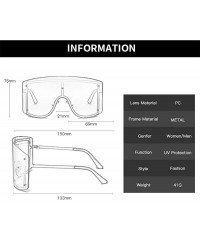 Oversized Oversized Gradient Sunglasses Anti-UV400 Cycling Goggle Men Women for Driving Fishing Baseball Running Hiking - C71...