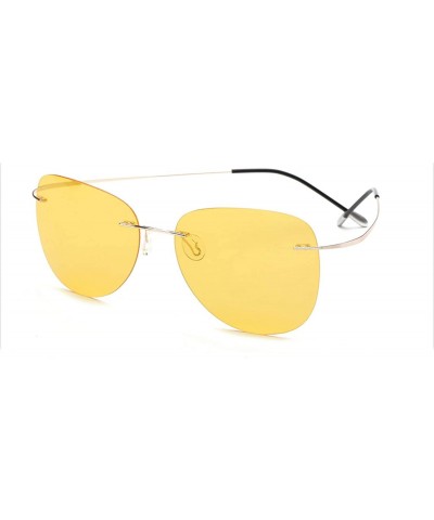 Goggle Titanium Polarized Sunglasses Super Light Er RimlGafas Men Sun Glasses Eyewear - Zp2117-c9 - CO199C5HD8K $37.50