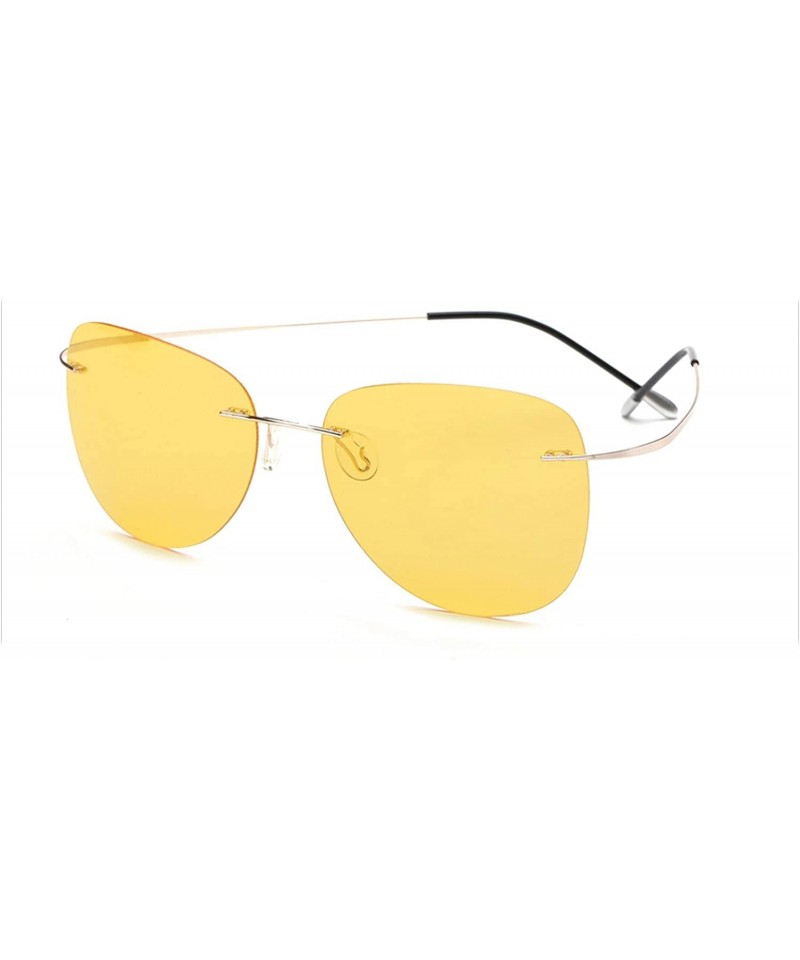 Goggle Titanium Polarized Sunglasses Super Light Er RimlGafas Men Sun Glasses Eyewear - Zp2117-c9 - CO199C5HD8K $20.27