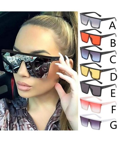 Rectangular Oversized Mental Punk Stylish Square Shape Vintage Sunglasses Unisex Eyeglasses - B - CI196R5TUES $18.67