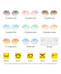 Aviator Unique Oculos De Sol Ladies Eyewear UV400 Metal Frame Brand Designer C9 White - C6 Gradient Orange - CE18YZUSUX0 $9.16