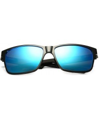 Wayfarer Mens Sunglasses For Fishing Al-Mg Frame In Light Wight Mercury Lens - Black/Blue - CE11Z94EBAN $18.18