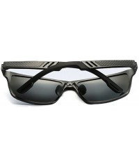 Wayfarer Mens Sunglasses For Fishing Al-Mg Frame In Light Wight Mercury Lens - Black/Blue - CE11Z94EBAN $18.18