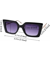 Cat Eye Anti-Blue Block Light Pearl Inlay Arm Cat Eye Reading Glasses - Black Frame / Gray Lens - C418X5KSE9M $11.51
