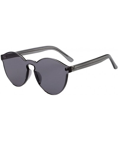 Rimless 2016 New Sunglasses Full Clear Plastic Frame Amazing Glasses Lens 58mm - Grey/Grey - CD12DAQ281F $33.47