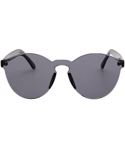 Rimless 2016 New Sunglasses Full Clear Plastic Frame Amazing Glasses Lens 58mm - Grey/Grey - CD12DAQ281F $18.69