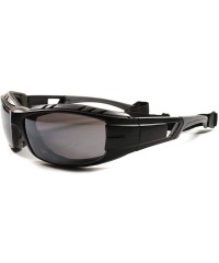 Sport Foam Padded Strap Extreme Sport Dirt Bikes Motorcycle Biker Sunglasses - Black - CD195D5TKW4 $10.28