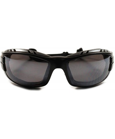 Sport Foam Padded Strap Extreme Sport Dirt Bikes Motorcycle Biker Sunglasses - Black - CD195D5TKW4 $10.28