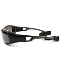 Sport Foam Padded Strap Extreme Sport Dirt Bikes Motorcycle Biker Sunglasses - Black - CD195D5TKW4 $10.28