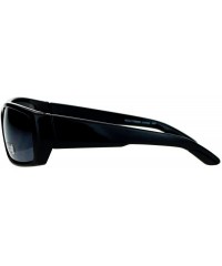 Rectangular Mens Classic Rectangular Frame Sunglasses Casual Stylish Shades UV 400 - Black - CR189206RDT $10.79