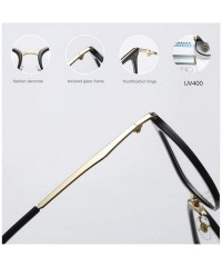 Round New Vintage Round Eyewear Non Prescription Glasses Frames Women Men Round Metal - Black - CC18INI9A28 $28.90