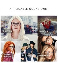 Round New Vintage Round Eyewear Non Prescription Glasses Frames Women Men Round Metal - Black - CC18INI9A28 $19.40