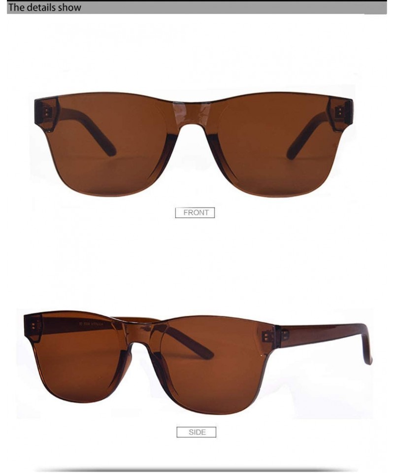 Rimless Women Rimless Square Sunglasses Men Eyewear Color Mirror - C10 - CS194OG633U $23.03