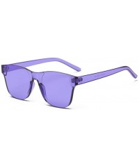 Rimless Women Rimless Square Sunglasses Men Eyewear Color Mirror - C10 - CS194OG633U $43.75