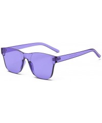 Rimless Women Rimless Square Sunglasses Men Eyewear Color Mirror - C10 - CS194OG633U $23.03