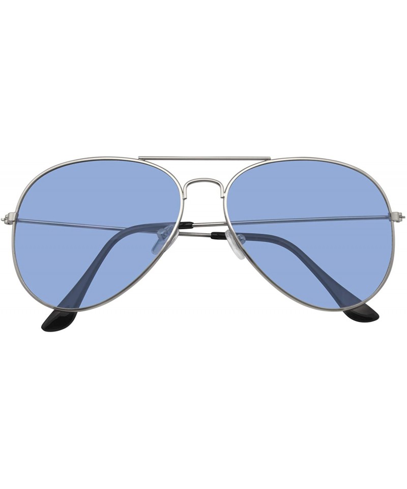 Wrap Aviator Sunglasses Vintage Mirror Lens New Men Women Fashion Frame Retro Pilot - C518WDC2DIT $8.46