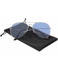 Wrap Aviator Sunglasses Vintage Mirror Lens New Men Women Fashion Frame Retro Pilot - C518WDC2DIT $8.46