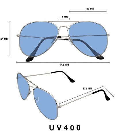 Wrap Aviator Sunglasses Vintage Mirror Lens New Men Women Fashion Frame Retro Pilot - C518WDC2DIT $8.46