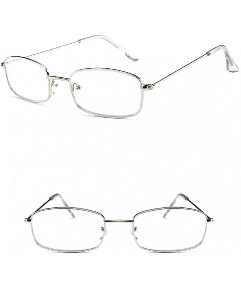 Rectangular Unisex Vintage Sunglasses Women Man Retro Square Shades Small Rectangular Frame Sun Glasses (F) - F - CR18RROZ78E...