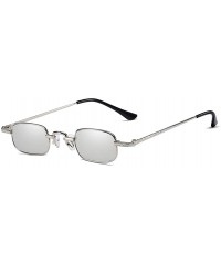 Rectangular Men Sunglasses Fashion Black Grey Drive Holiday Rectangle Non-Polarized UV400 - Silver - CC18R95YTYN $9.61