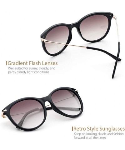 Round Women Retro Sunglasses - Vintage Round Sunglasses Classic Design style - UV400 Protection - Yf04-gray - CF18OZAMTA7 $10.27