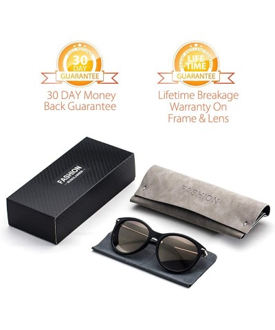 Round Women Retro Sunglasses - Vintage Round Sunglasses Classic Design style - UV400 Protection - Yf04-gray - CF18OZAMTA7 $25.00