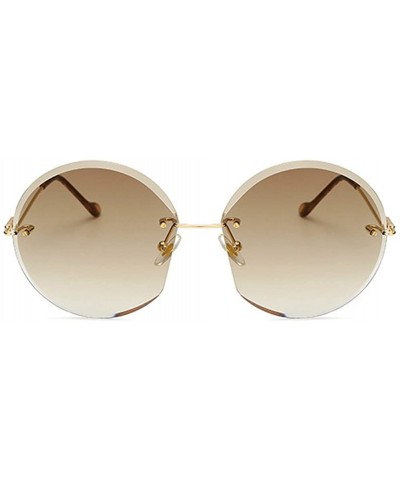 Oval Vintage Frameless Ocean Film Sunglasses Goggles for Women Men Retro Sun Glasses Eyes Protection - Style7 - CA18RSOA32E $...